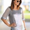 Bluza Dama De Ocazie Paiete Argintii Giorgal