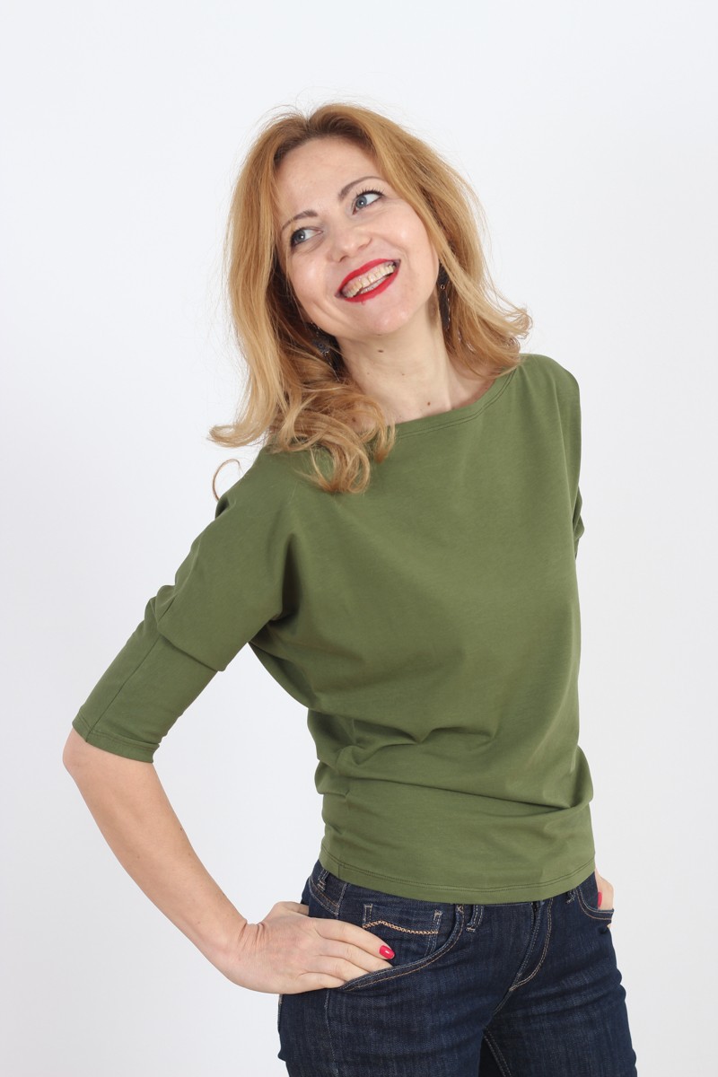 Bluza Dama Kaki Guler Barcuta Joa