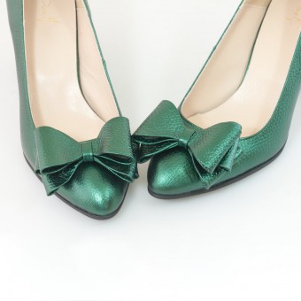 Pantofi Dama Din Piele Naturala Verde Diane Marie