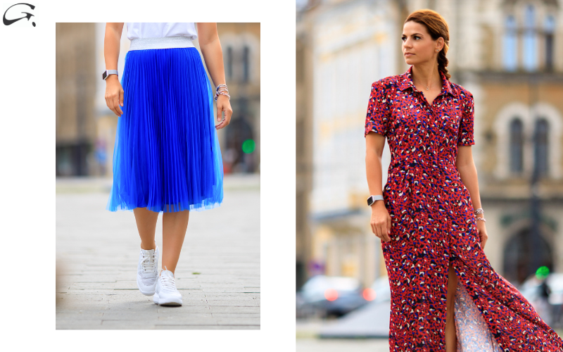 Fusta-Albastra-Plisata-Din-Tulle-Rochie-Camasa-Rosie-Imprimeu-Marunt-Alb-Bleumarin